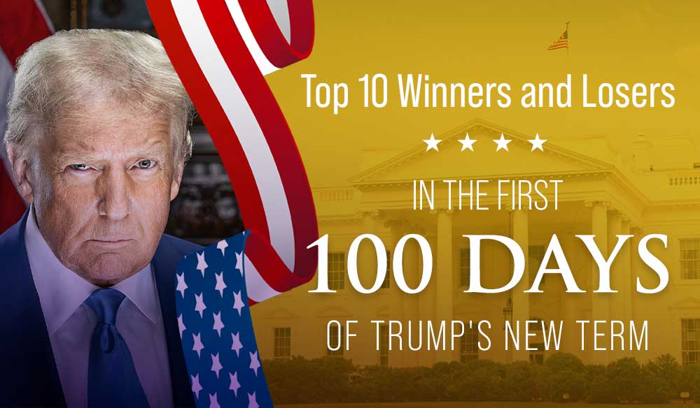 Top 10 Winners and Losers in the First 100 Days of Trump's New Term - Moms for America Weekly Blog Article